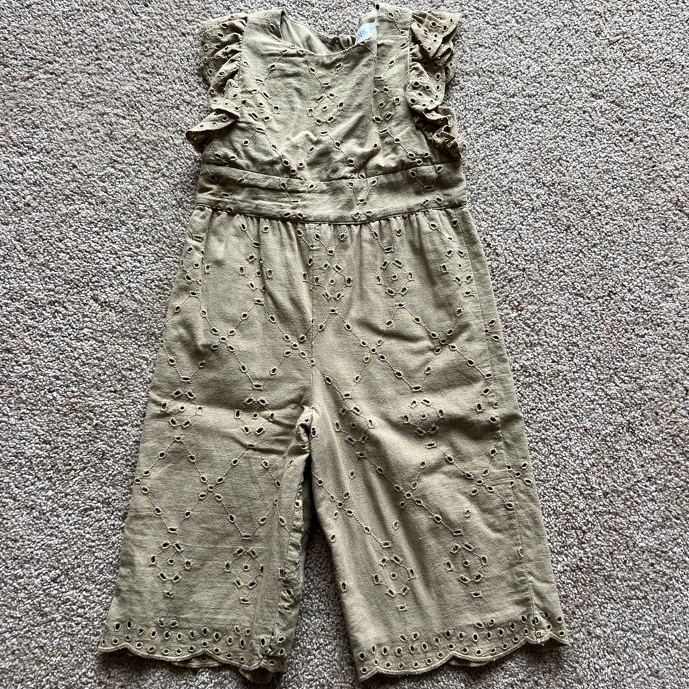 Zara Sleeveless Eyelet Jumpsuit